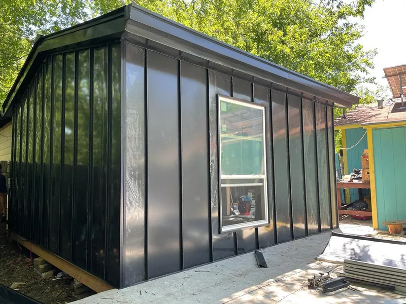 Black standing seam metal wall panels for Roof Inspection in Raritan